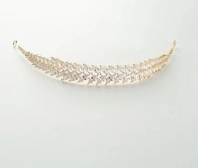 Crystal Leaf Wedding Tiara Headband