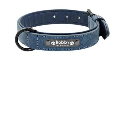 Leather Custom Personalized Pet Tag ID Name Collar/Leash