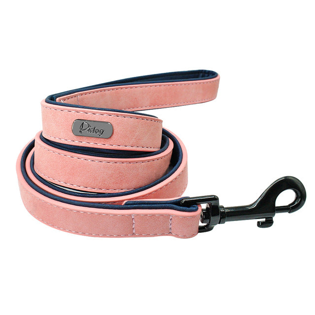 Leather Custom Personalized Pet Tag ID Name Collar/Leash
