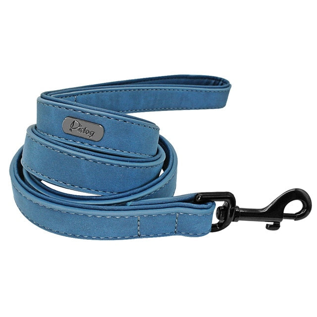 Leather Custom Personalized Pet Tag ID Name Collar/Leash