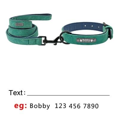 Leather Custom Personalized Pet Tag ID Name Collar/Leash