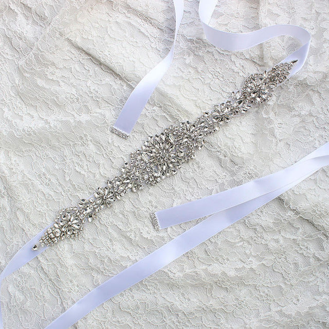 Crystal Wedding Belt Satin Bridal Ribbon