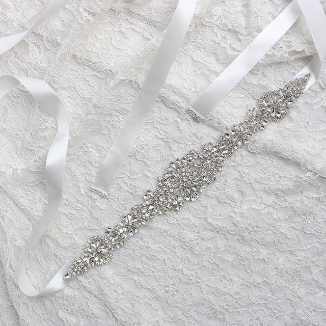 Crystal Wedding Belt Satin Bridal Ribbon