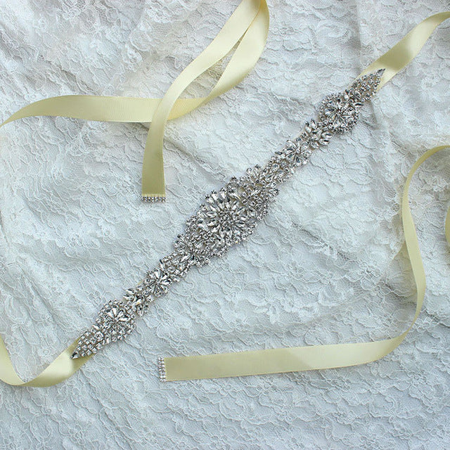 Crystal Wedding Belt Satin Bridal Ribbon