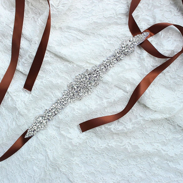 Crystal Wedding Belt Satin Bridal Ribbon