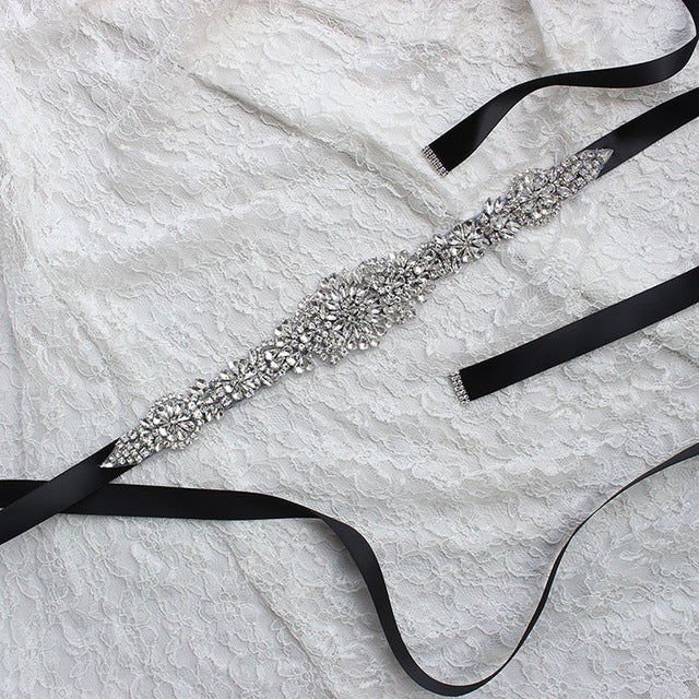 Crystal Wedding Belt Satin Bridal Ribbon
