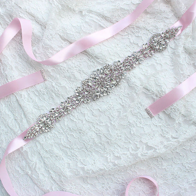 Crystal Wedding Belt Satin Bridal Ribbon
