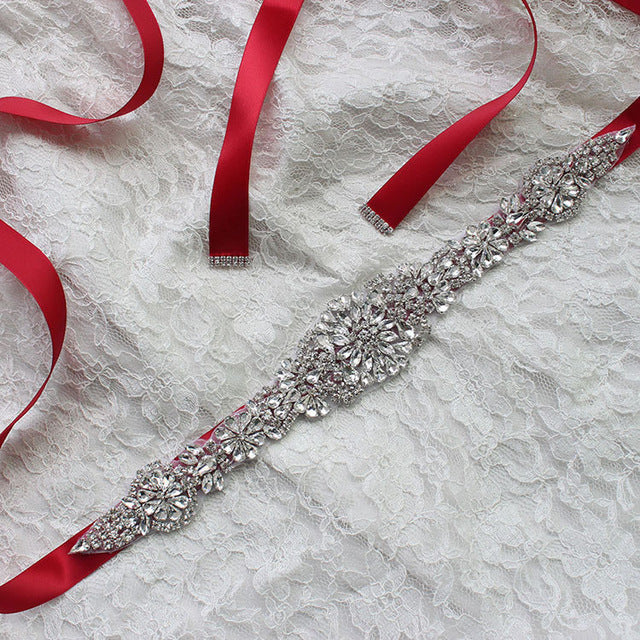 Crystal Wedding Belt Satin Bridal Ribbon