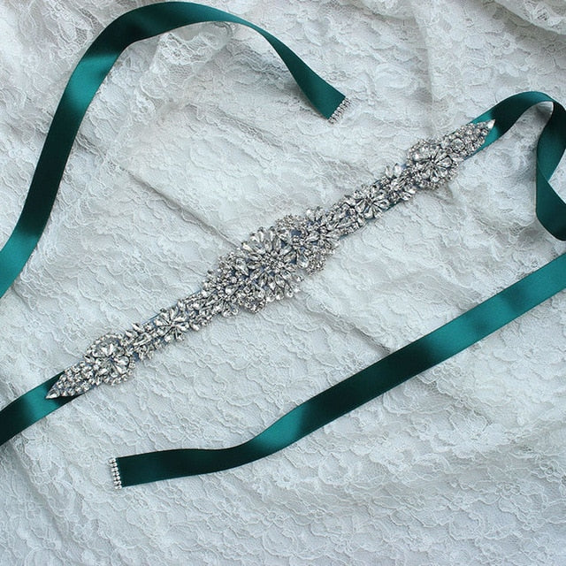 Crystal Wedding Belt Satin Bridal Ribbon