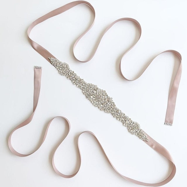 Crystal Wedding Belt Satin Bridal Ribbon