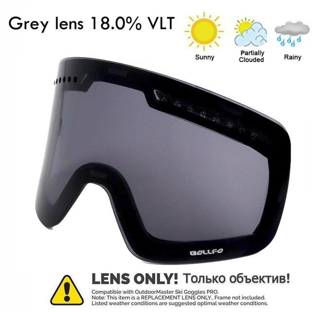 Winter BOLLFO Magnetic Ski Glasses UV400 Goggles