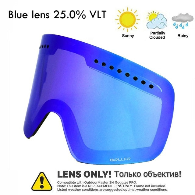 Winter BOLLFO Magnetic Ski Glasses UV400 Goggles