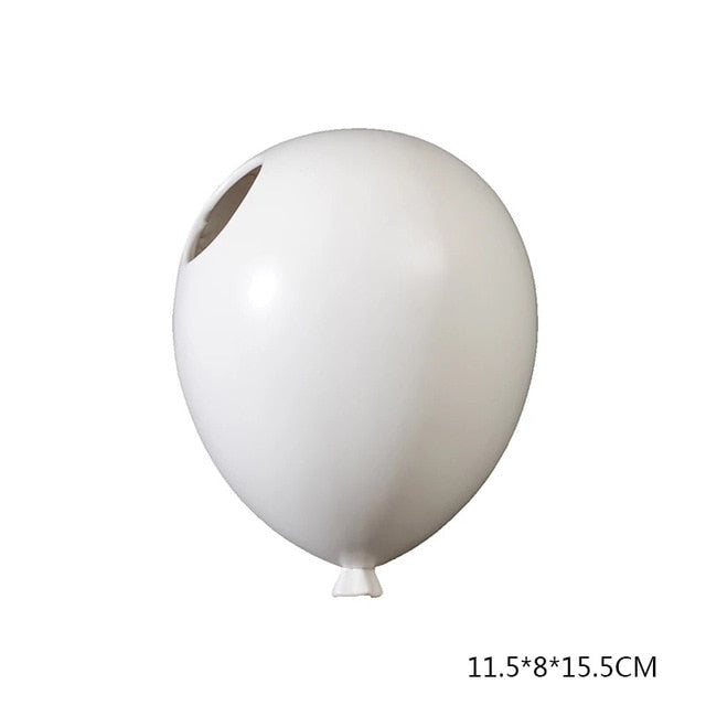 Creative Ceramic Balloon Wall Hanging Flower Pot Decor