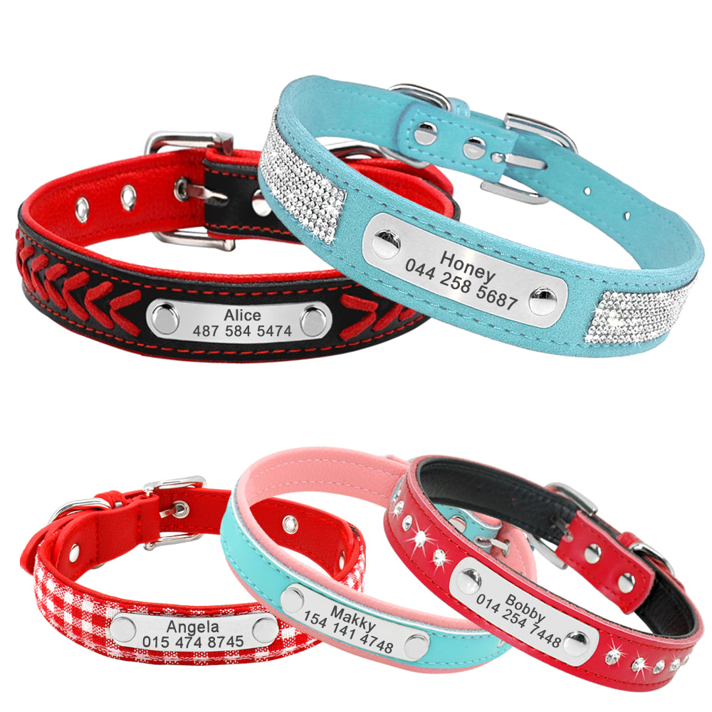 Engraved Pet ID Tag Collars Small Cats Dogs