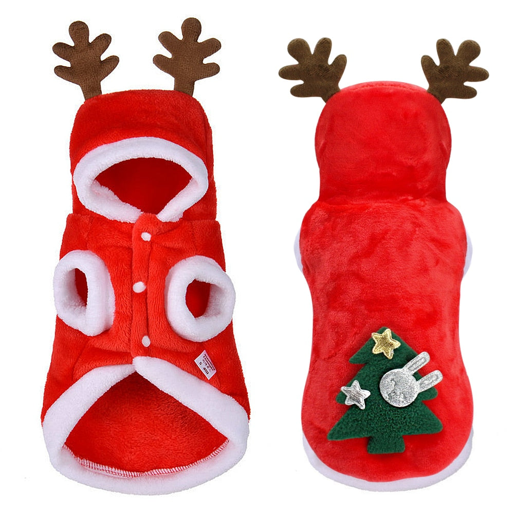 Christmas Clothes Santa Costume Pet Jacket Sweater
