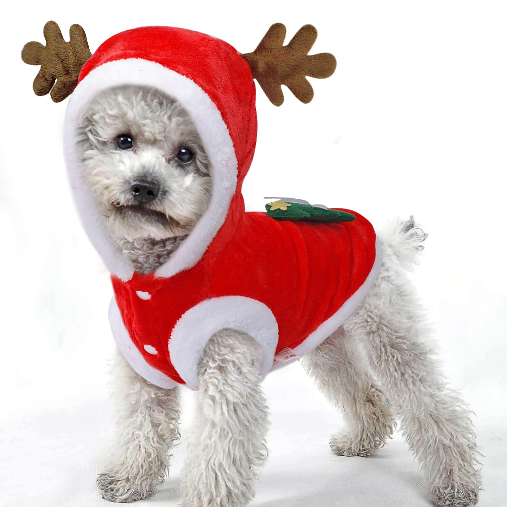 Christmas Clothes Santa Costume Pet Jacket Sweater