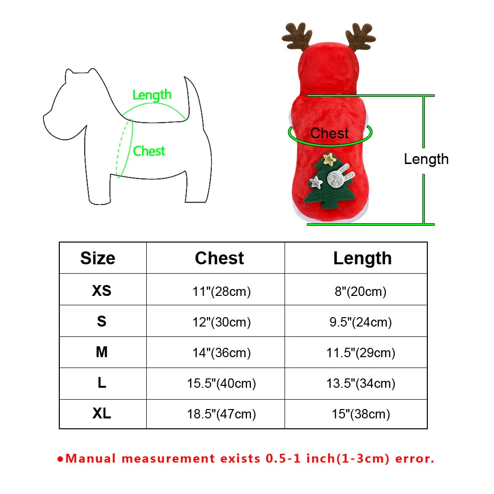 Christmas Clothes Santa Costume Pet Jacket Sweater