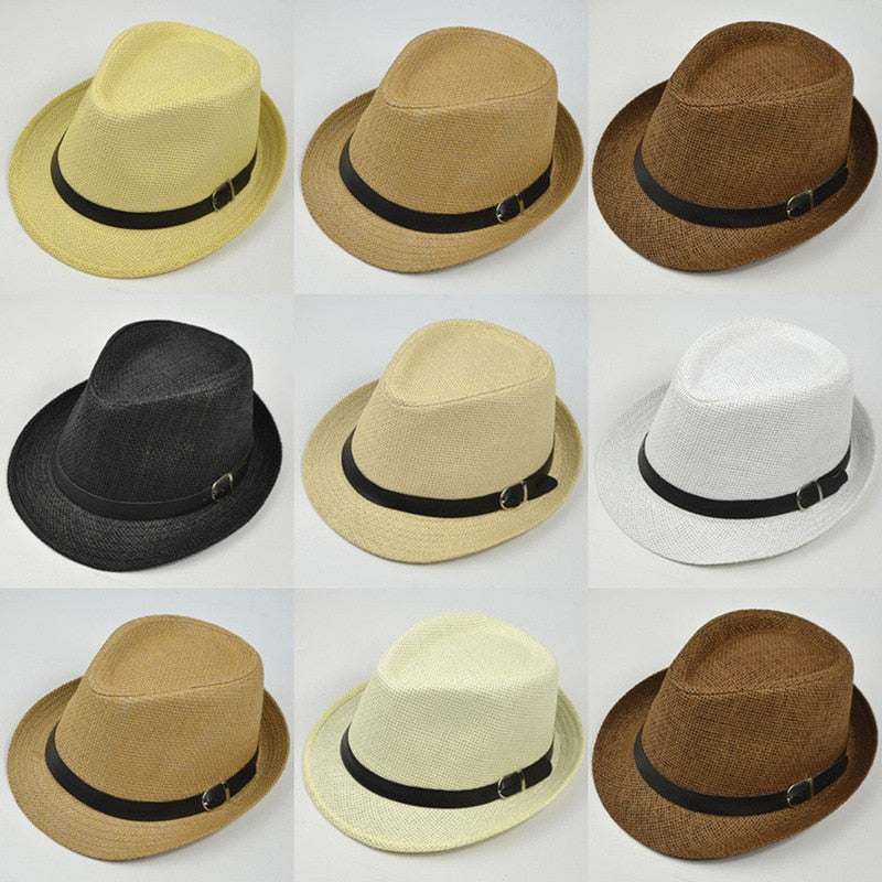 Classic Casual Straw Fedora Hat