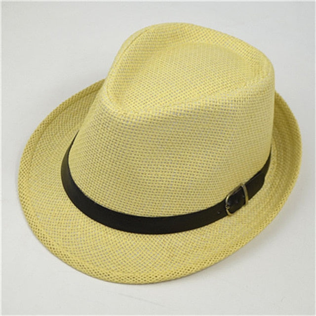 Classic Casual Straw Fedora Hat
