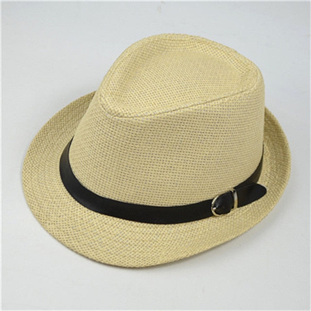 Classic Casual Straw Fedora Hat