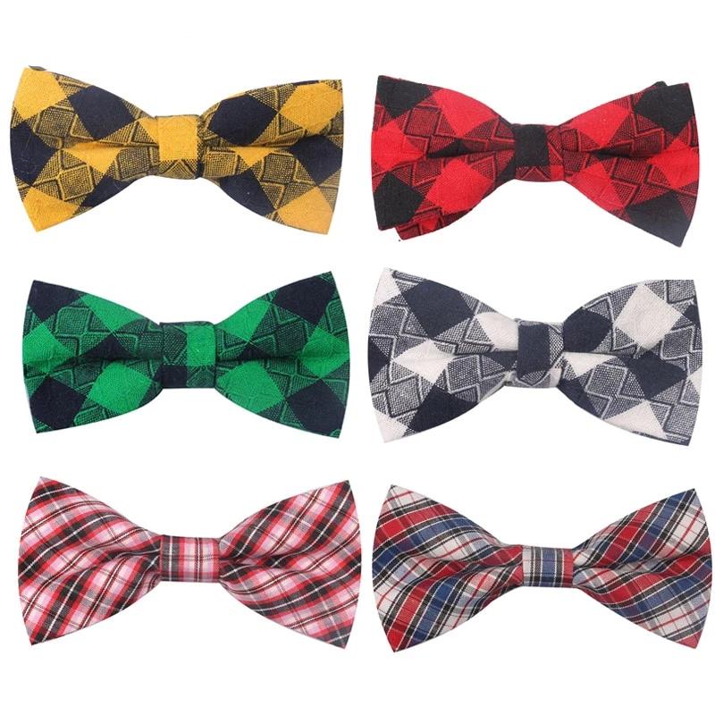Plaid Bow Ties Children Suit Casual Bowtie