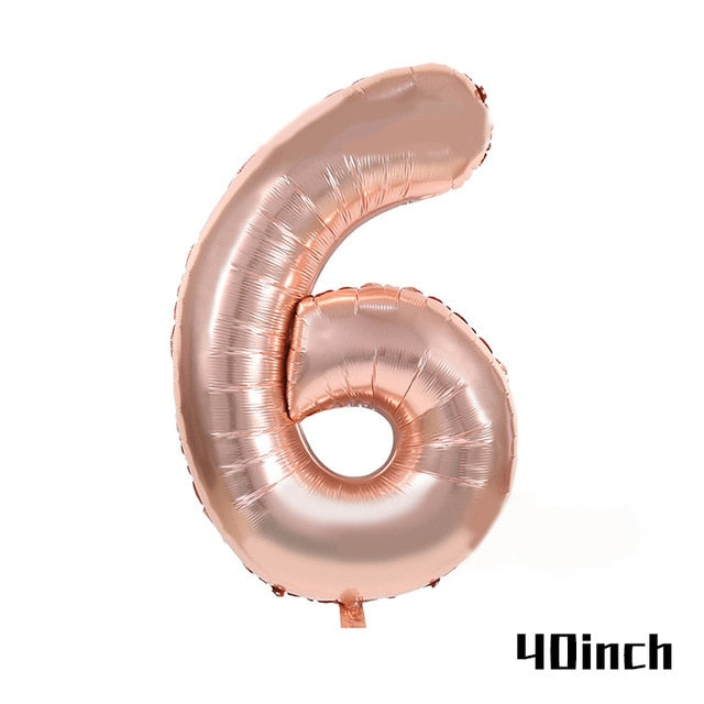 Rose Gold Disposable Tableware Cup Plate Straws Birthday Party Balloons