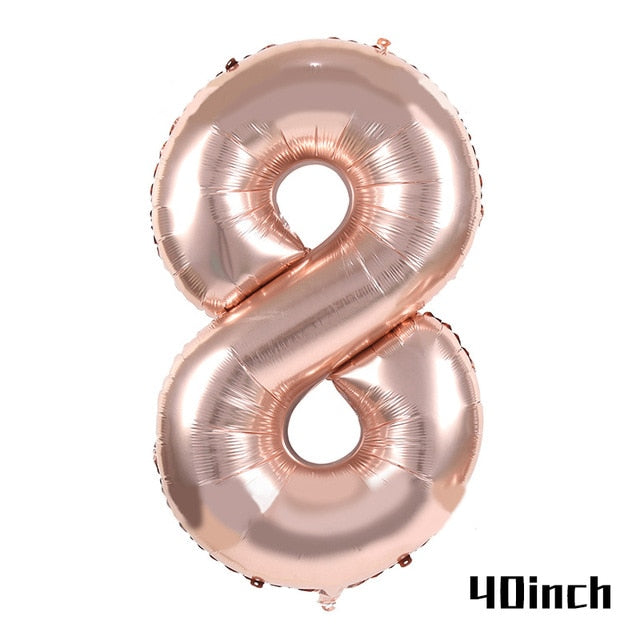 Rose Gold Disposable Tableware Cup Plate Straws Birthday Party Balloons