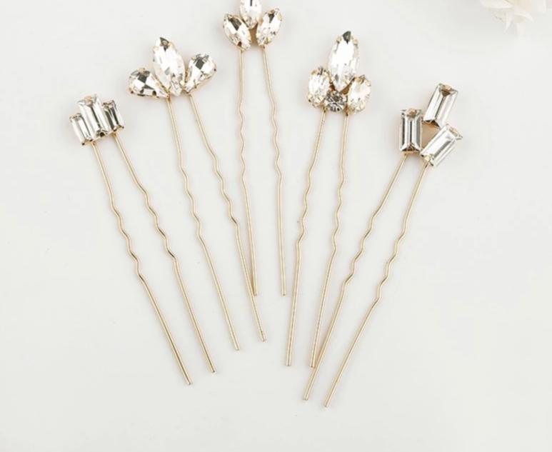 Sparkling Crystal Wedding Hair Pins