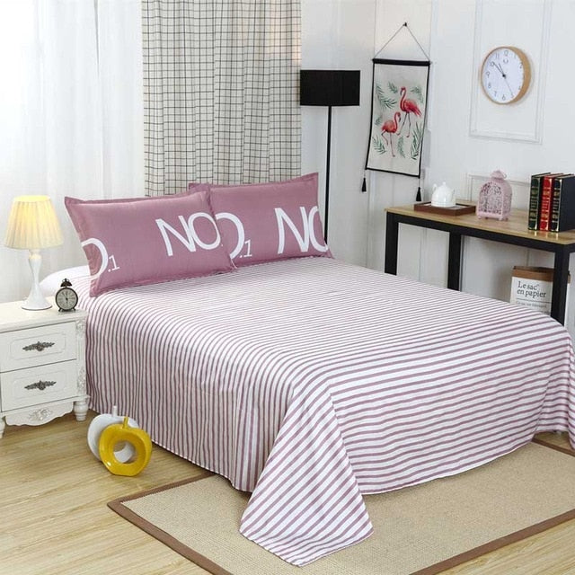 King Size Bed Sheets With Leaves and Pillowcase