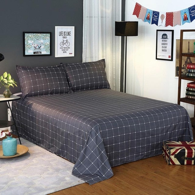 King Size Bed Sheets With Leaves and Pillowcase