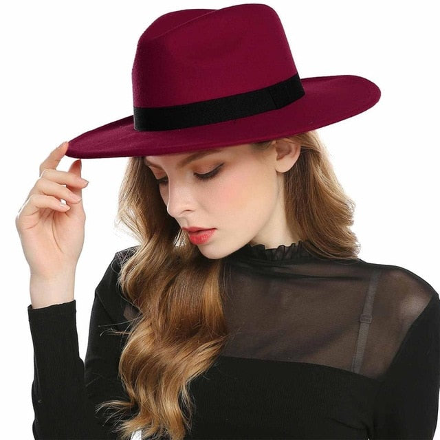Winter Womens Fedora Jazz Stylish Sombrero