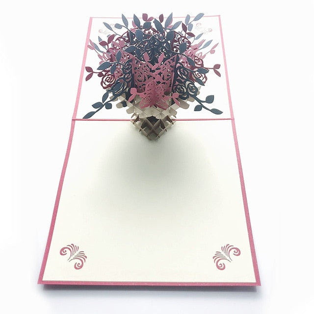 3D Pop Up Greeting Cards Birthday Valentines Wedding Engagement