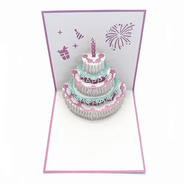 3D Pop Up Greeting Cards Birthday Valentines Wedding Engagement