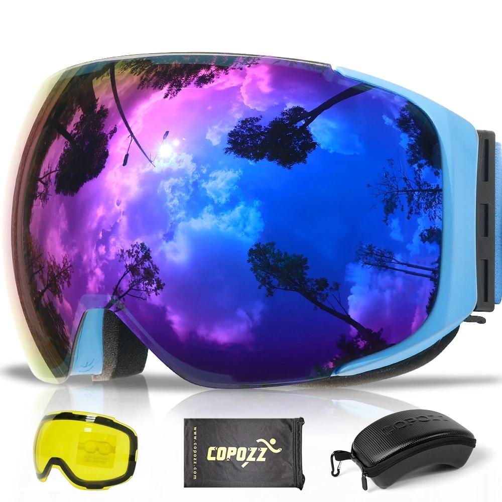 Magnetic Ski Goggles UV400 Anti-fog Glasses