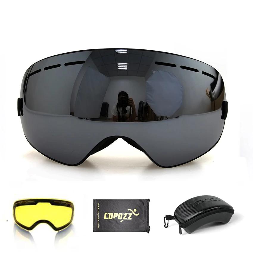 Mens Womens Ski Goggles 2 Layer Lens Anti-Fog UV400 Spherical Snowboard Glasses