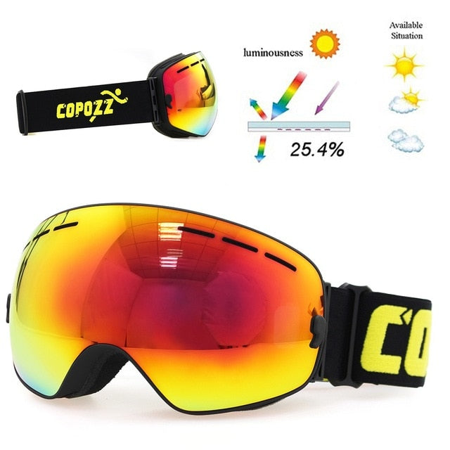 Ski Goggles Men Women Snowboard Glasses Skiing UV400 Protection Snow Skiing Anti-Fog Mask