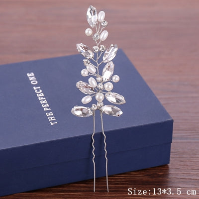 Wedding Hair Pins Pearl Crystal