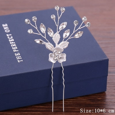 Wedding Hair Pins Pearl Crystal