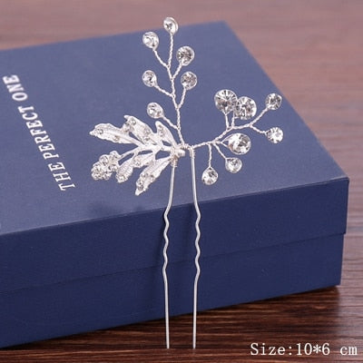 Wedding Hair Pins Pearl Crystal