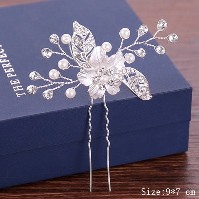 Wedding Hair Pins Pearl Crystal