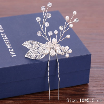 Wedding Hair Pins Pearl Crystal