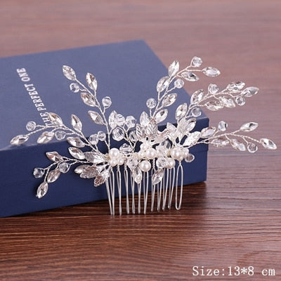 Wedding Hair Pins Pearl Crystal