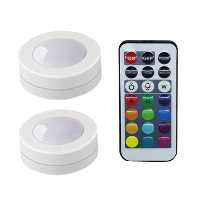 Wireless LED Lights Puck Colorful Dimmable Touch Sensor