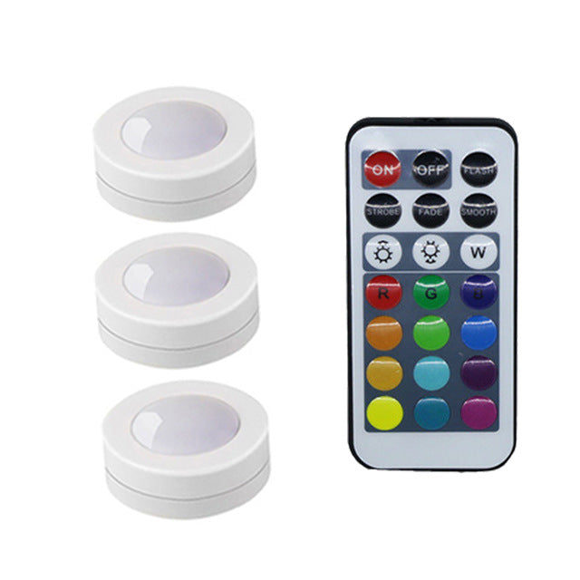 Wireless LED Lights Puck Colorful Dimmable Touch Sensor