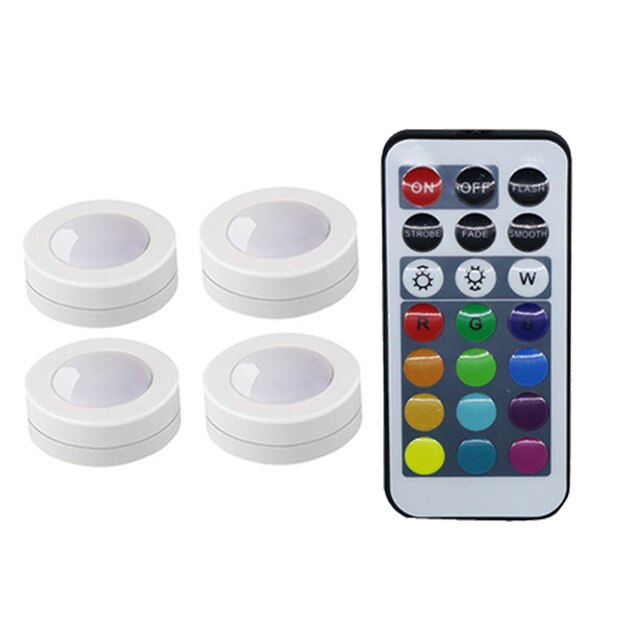 Wireless LED Lights Puck Colorful Dimmable Touch Sensor