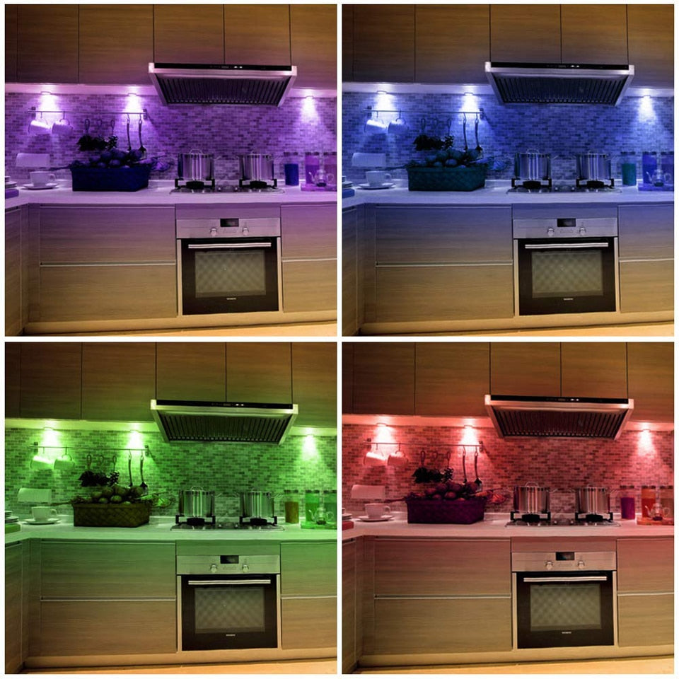 Wireless LED Lights Puck Colorful Dimmable Touch Sensor