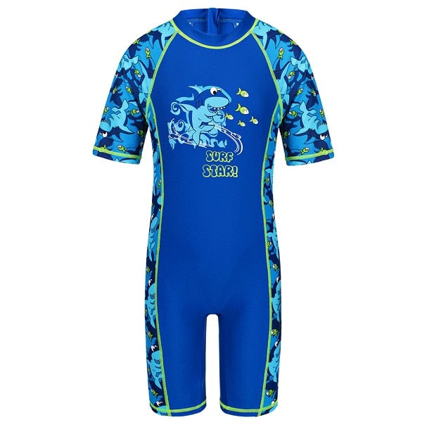 Boys Shark One Piece Swimwear Children Bathing Suit