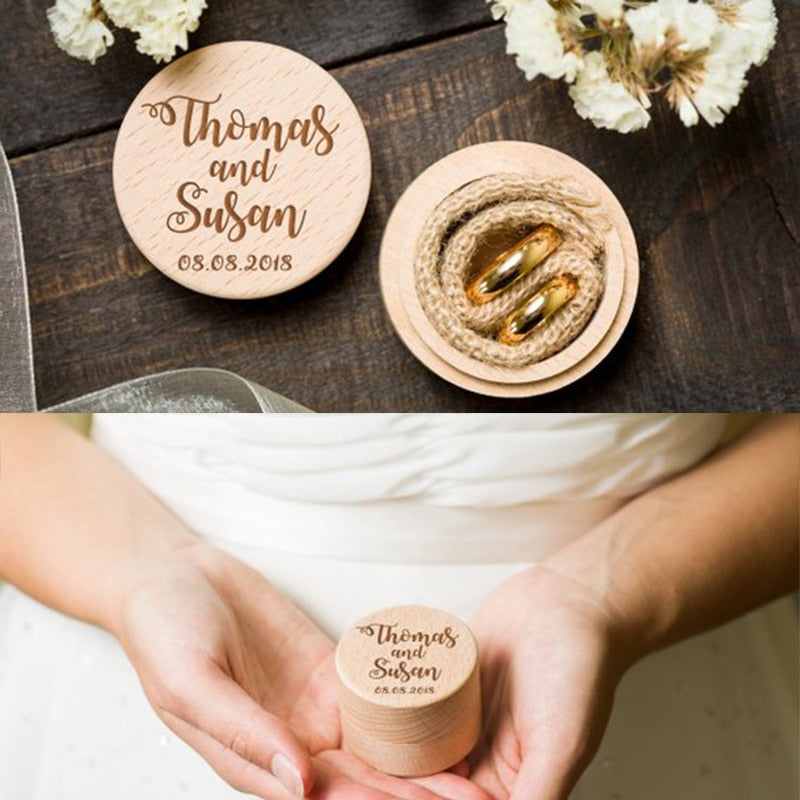 Personalized Rustic Wedding Ring Box