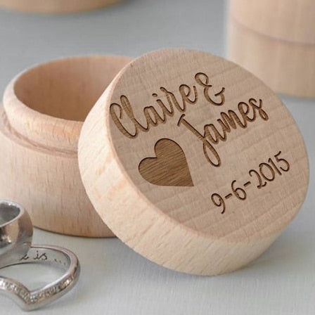 Personalized Rustic Wedding Ring Box
