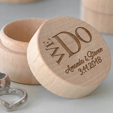Personalized Rustic Wedding Ring Box